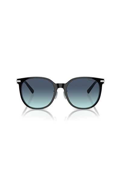 Tiffany Woman Round Sunglasses- Tf 4224d - Lense Size:56mm - Black On Blue
