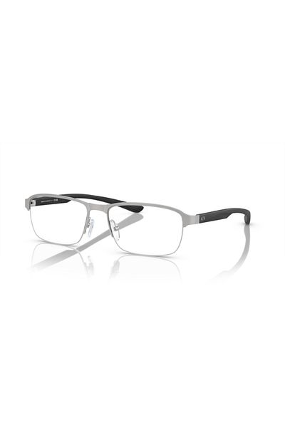 Armani Exchange Man Pillow Eyeglasses- Ax 1061 - Lense Size:57mm - Matte Silver