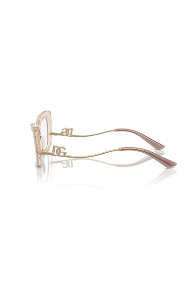 Dolce&Gabbana Dolce & Gabbana Woman Cat Eye Eyeglasses- Dg 3391b - Lense Size:56mm - Transparent Camel