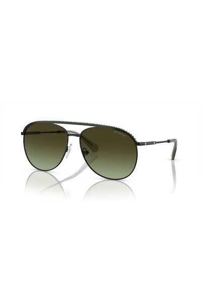 Swarovski Woman Pilot Sunglasses- Sk 7005 - Lense Size:58mm - Black