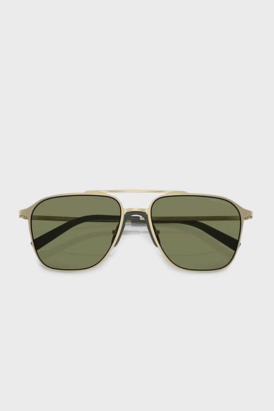 Giorgio Armani نظارة شمسية مربعة للرجال - Ar 6110 - مقاس العدسة: 58 مم - ذهبي باهت غير لامع