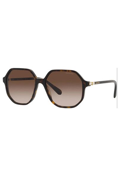 Swarovski Woman Irregular Sunglasses- Sk 6003 - Lense Size:57mm - Havana