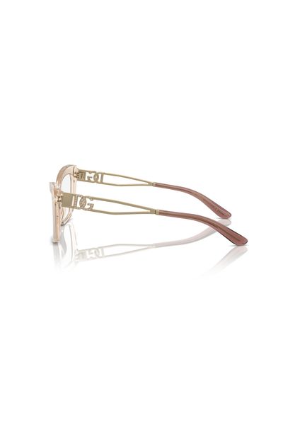 Dolce&Gabbana Dolce & Gabbana Woman Cat Eye Eyeglasses- Dg 3375b - Lense Size:53mm - Transparent Camel