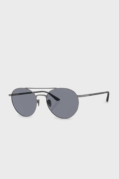 Giorgio Armani Man Round Sunglasses- Ar 6156 - Lense Size:54mm - Matte Gunmetal