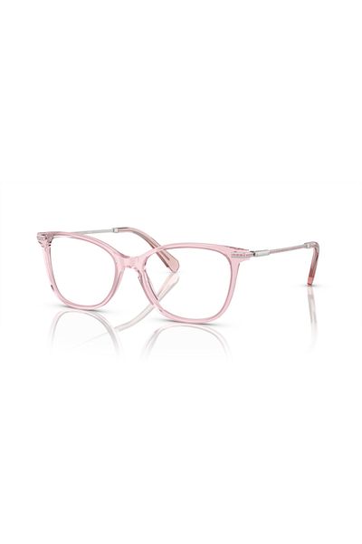 Swarovski Woman Square Eyeglasses- Sk 2010 - Lense Size:52mm - Trasparent Rose