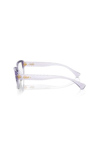 Ralph Lauren Ralph Woman Oval Eyeglasses- Ra 7165u - Lense Size:53mm - Shiny Transparent Lillac