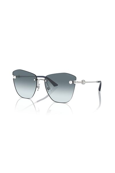 Jimmy Choo نموذج 0JC4004HB 30021959 عين القطة المعدنية الفضية للإناث البالغات