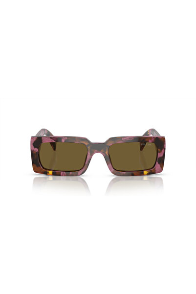 Prada Woman Pillow Sunglasses- Pr A07s - Lense Size:52mm - Cognac Tortoise