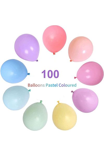 Generic 100 قطعة من بالونات الماكرون لحفلات أعياد الميلاد وحفلات استقبال المولود الجديد