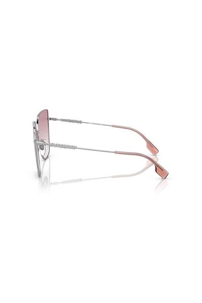 BURBERRY Woman Irregular Sunglasses- Be 3143 - Lense Size:61mm - Silver