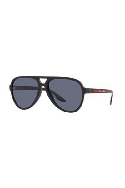 Prada Linea Rossa Man Pilot Sunglasses- Ps 06ws - Lense Size:59mm - Black Rubber