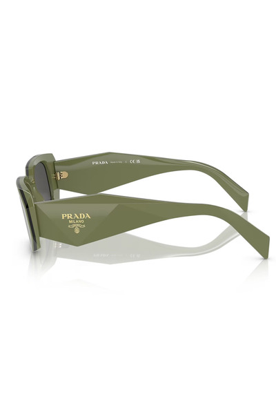 Prada Woman Rectangle Sunglasses- Pr 17ws - Lense Size:49mm - Sage/black