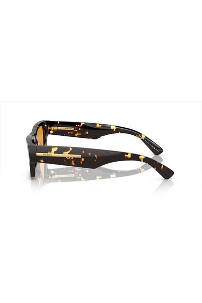 Prada Man Rectangle Sunglasses- Pr A03s - Lense Size:56mm - Havana Black/yellow