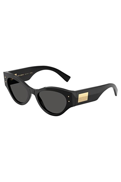 Dolce&Gabbana نظارة شمسية دولتشي آند غابانا للنساء بتصميم فراشة - Dg 4480 - مقاس العدسة: 53 مم - أسود