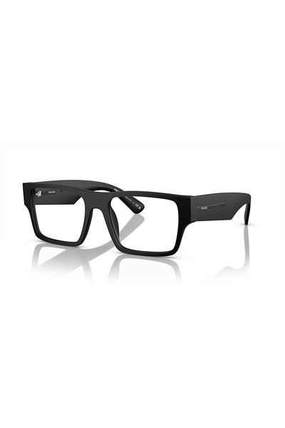 Prada Man Rectangle Eyeglasses- Pr A08v - Lense Size:52mm - Matt Black