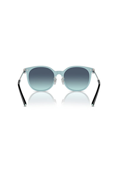 Tiffany Woman Round Sunglasses- Tf 4224d - Lense Size:56mm - Black On Blue