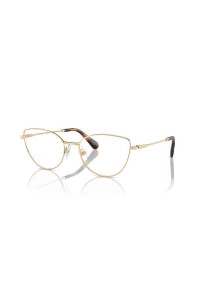 Swarovski Woman Cat Eye Eyeglasses- Sk 1012 - Lense Size:54mm - Pale Gold