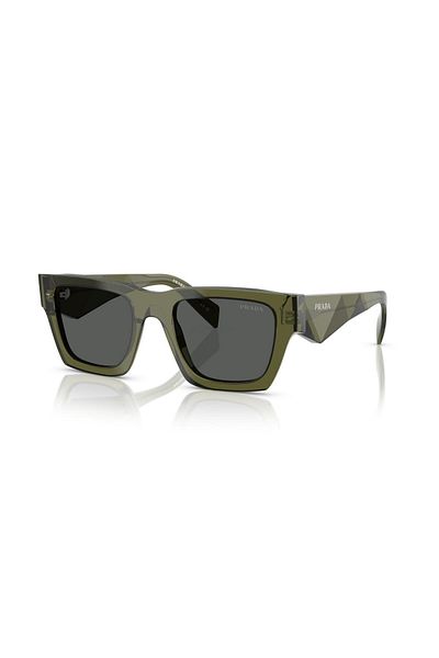 Prada Man Pillow Sunglasses- Pr A06s - Lense Size:50mm - Transparent Military