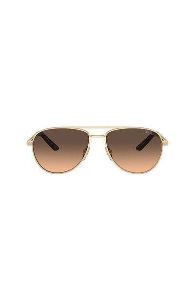 Prada Man Pilot Sunglasses- Pr A54s - Lense Size:60mm - Matte Pale Gold