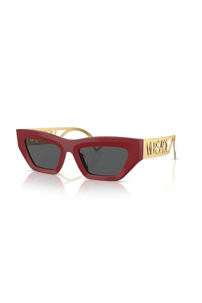 Versace Woman Irregular Sunglasses- Ve 4432u - Lense Size:53mm - Red