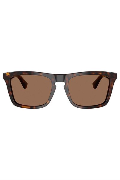 BURBERRY Man Square Sunglasses- Be 4434 - Lense Size:57mm - Dark Havana