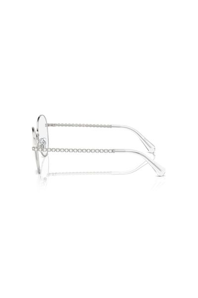 Swarovski Woman Round Eyeglasses- Sk 1013 - Lense Size:52mm - Silver