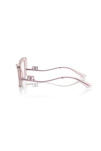 Dolce&Gabbana Dolce & Gabbana Woman Cat Eye Eyeglasses- Dg 3391b - Lense Size:56mm - Transparent Rose