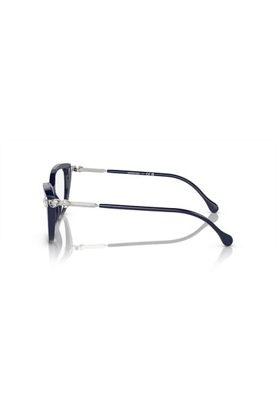 Swarovski Woman Cat Eye Eyeglasses- Sk 2011 - Lense Size:53mm - Blue