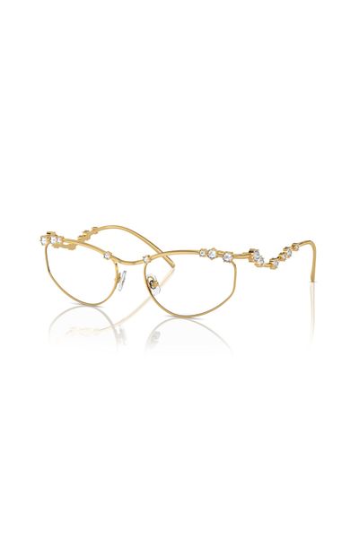 Swarovski Woman Irregular Eyeglasses- Sk 1015 - Lense Size:55mm - Gold