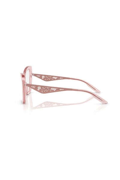 Dolce&Gabbana Dolce & Gabbana Woman Cat Eye Eyeglasses- Dg 3409 - Lense Size:53mm - Transparent Powder Pink