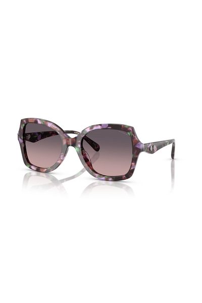 Coach Woman Butterfly Sunglasses- Hc 8410u - Lense Size:56mm - Amethyst Pearl Tortoise
