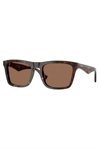 BURBERRY Man Square Sunglasses- Be 4434 - Lense Size:57mm - Dark Havana