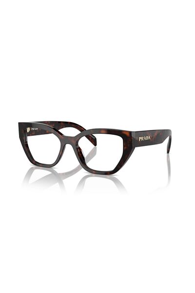 Prada Woman Irregular Eyeglasses- Pr A16v - Lense Size:53mm - Root Tortoise