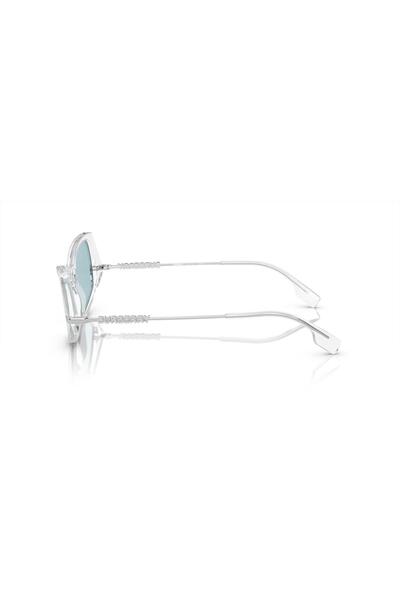 BURBERRY Woman Irregular Sunglasses- Be 4408 - Lense Size:52mm - Transparent
