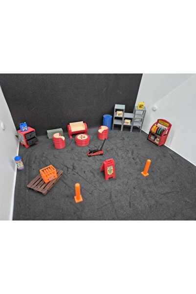 İLKA HOBİ 1:18 Ölçek Diecast Diorama Garaj Tamirhane Seti