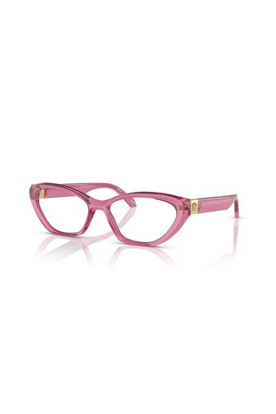 Versace Woman Cat Eye Eyeglasses- Ve 3356 - Lense Size:53mm - Transparent Light Pink