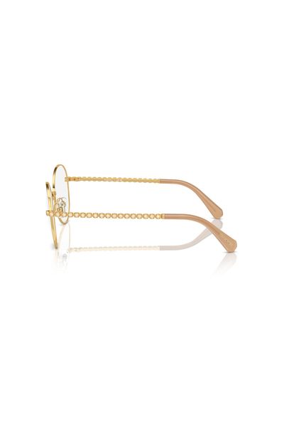 Swarovski Woman Round Eyeglasses- Sk 1013 - Lense Size:52mm - Gold