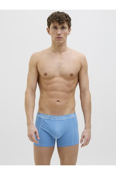 Jack & Jones Ανδρικά πορτοκαλί μονόχρωμα μπαούλα 3 Pack Boxer 12277585-Azureblue