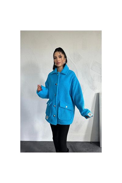 Marsilyan - Pile Detailed Jacket with Labels