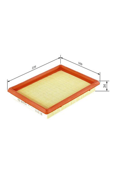 Bosch Air Filter for - Honda Civic 1.4-1.6 94-01, Koleos 2.5 08, Almera-Juke-Primera-Sunny-Xtrail 18051