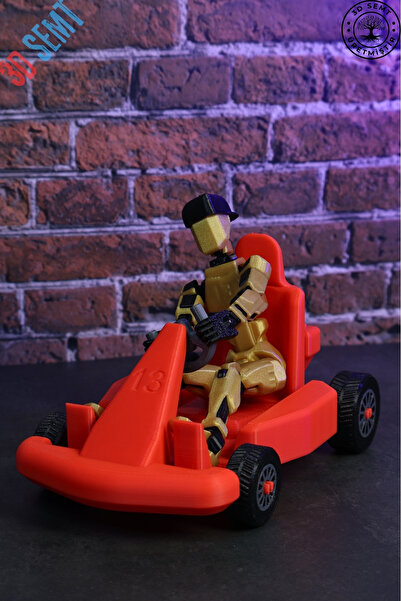 3DSEMT 3d Dummy Figür | Hareketli, Pozlanabilir Koleksiyon Modeli | Go-kart V...