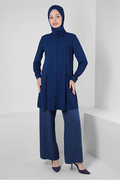 Alvina SHIRT COLLAR BUTTONED TUNIC 43855