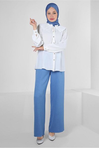 Alvina PILISE DETAIL BUTTONED BLUZ 43897