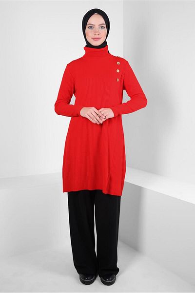 Alvina THROAT COLLAR KNITWEAR TUNIC 44017