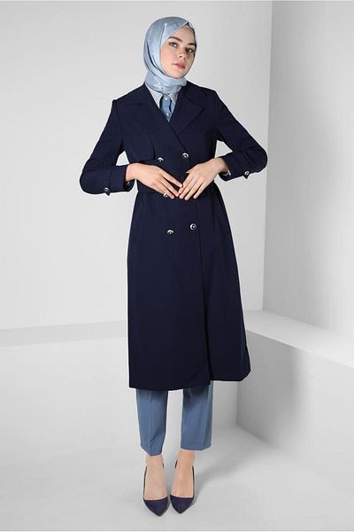 Alvina CRUVASE COLLAR TRENCH COAT 10812