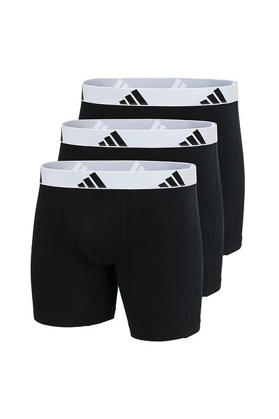 adidas Herren Boxershorts, 3er Pack - Boxer Briefs, Active Flex Cotton, Logo