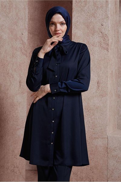 Alvina LAPEL TIE TUNIC 43415