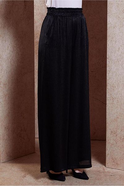 Alvina 70731 Model Satin Textured Wrap Pants