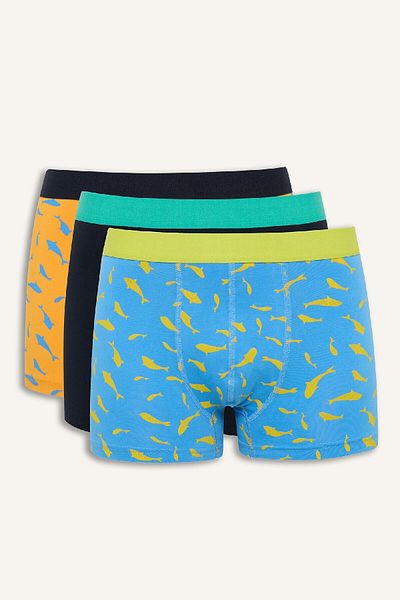 DeFacto Regular Fit Animal Printed 3-Piece Boxer W9686Az25Sm