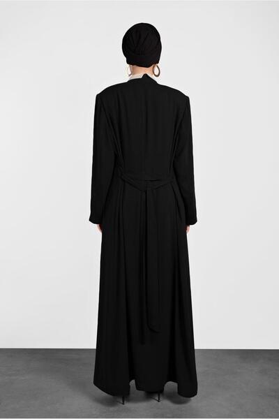 Alvina 1472 Model Lace Detailed Front Buttoned Top Coat